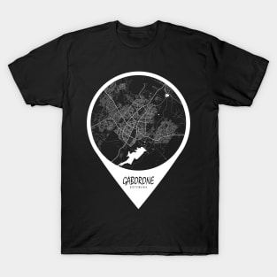 Gaborone, Botswana City Map - Travel Pin T-Shirt